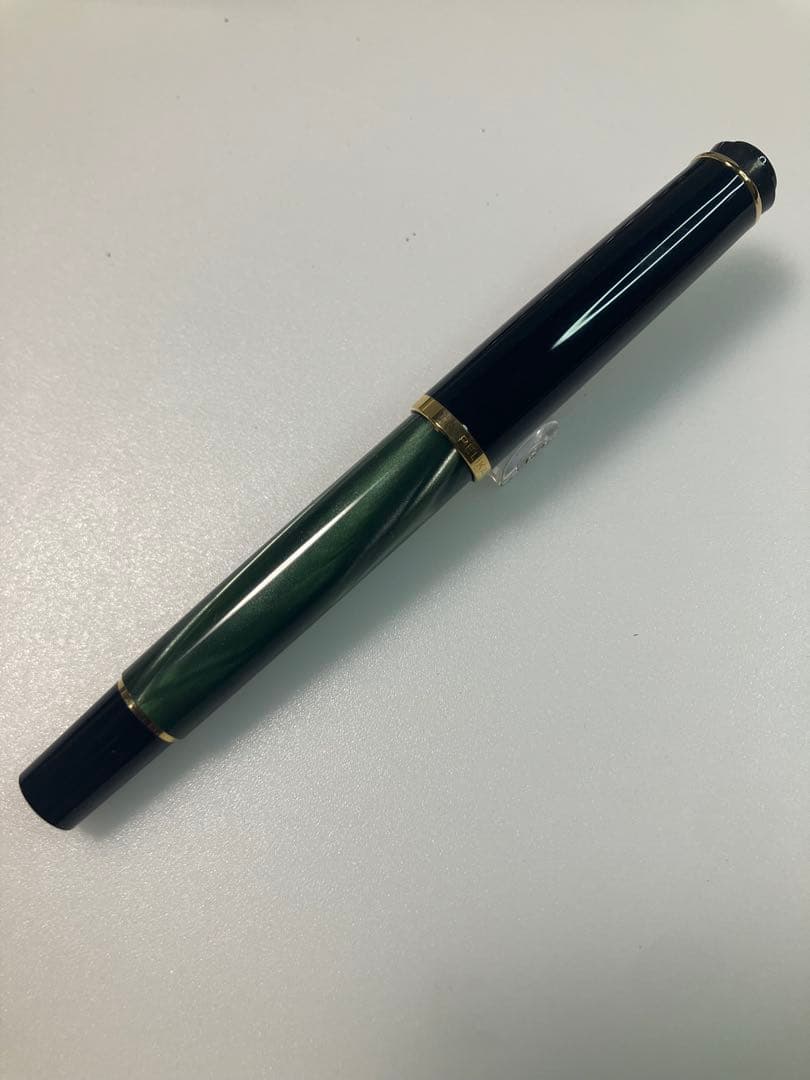 Pelikan　ペリカン　M200　グリーンマーブル　旧型　M-nib　雛2羽
