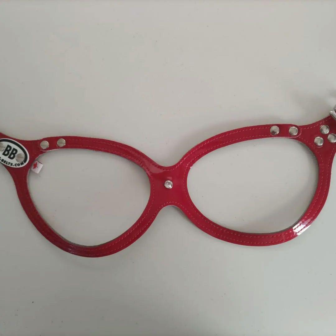 バディ－ベルト ハ－ネスBBベルト ６号エナメルレッド！ スワロフスキー付き