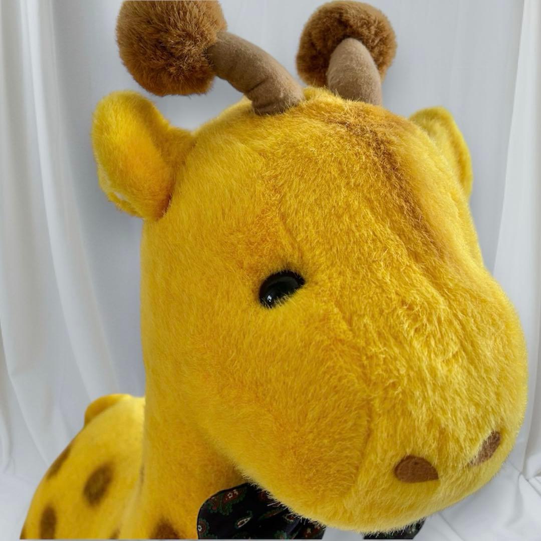 【希少】レトロ　 超特大　吉徳 ズーニーキリン ぬいぐるみ　ビッグサイズ　日本製