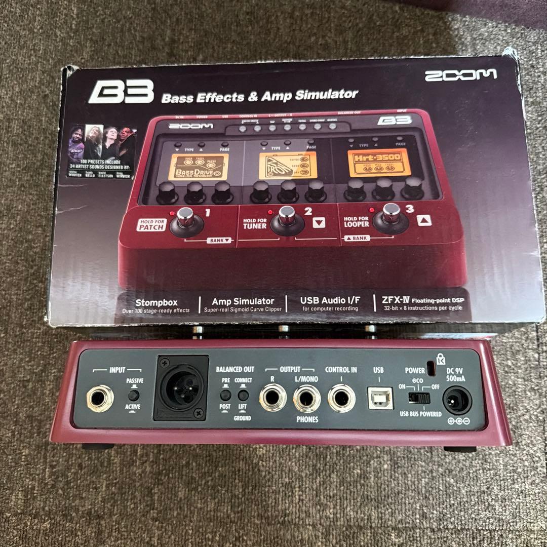 早いもの勝ち【動作確認済み】ZOOM B3 ベースエフェクター DI