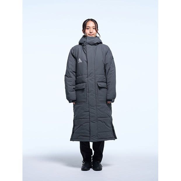 新品スボルメ発熱中綿ベンチコート灰