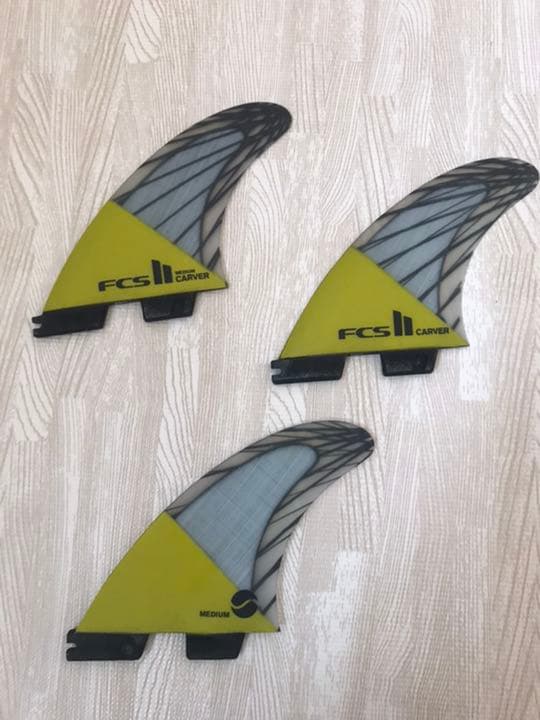 サーフィン・ボディボード FCS II CARVER PC CARBON TRI SET(MEDIUM)