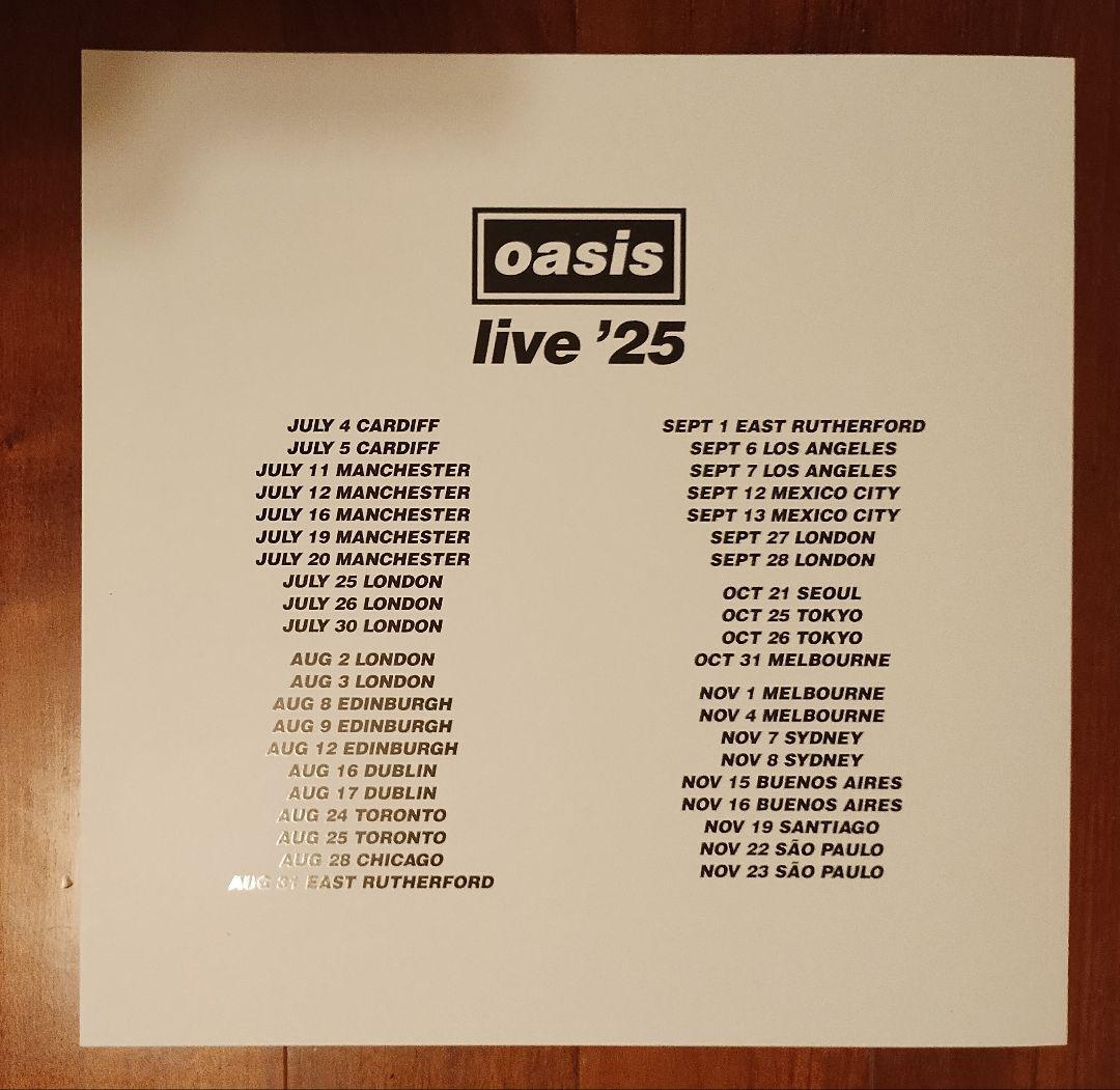 超貴重 オアシス Live 25 ツアー公式 パンフレット