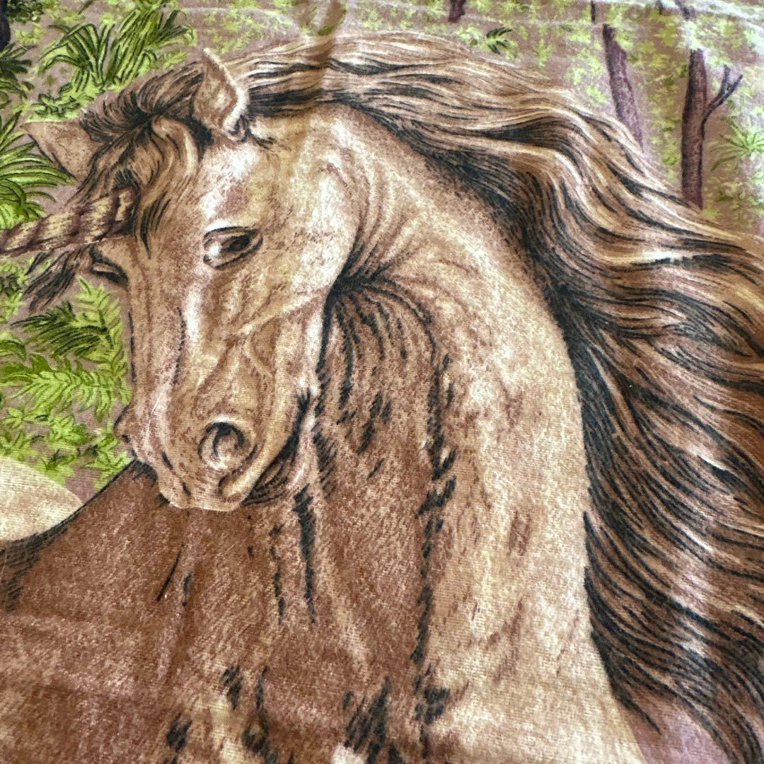 70's ☆ユニコーン☆ フェルトタペストリーコットン100 Turkey 美品