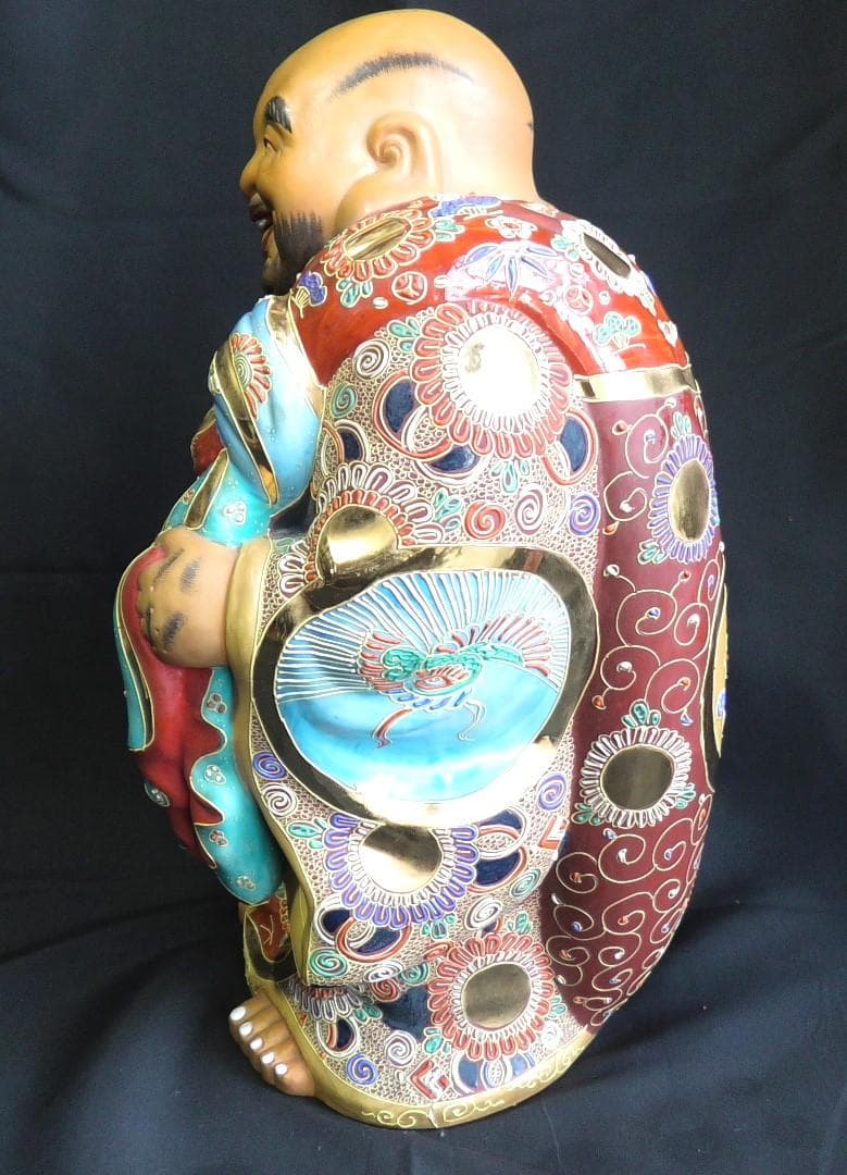 布袋様 九谷焼 置物 骨董品 インテリア 和風 オブジェ
