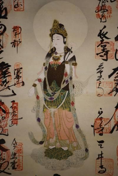 真作/西国三十三所霊場/三十三ヶ所/布袋屋掛軸HC-171