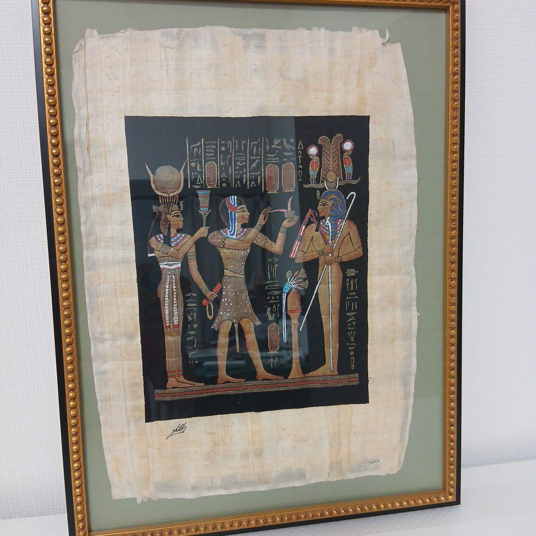 エジプト古代風手描きアート⭐パピルス