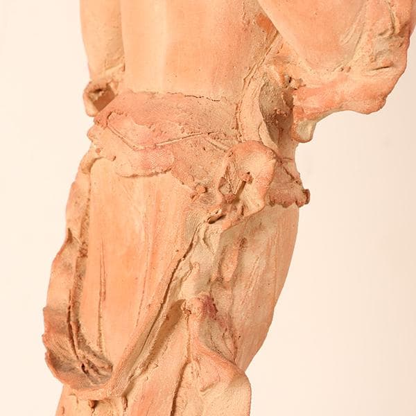 【長橋阿久於　造】　童不動尊　仏師　【陶器置物】