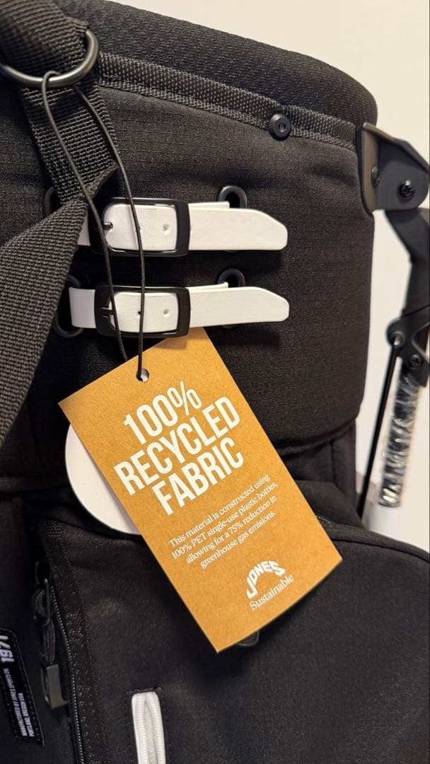 JONESのロゴ刺繍付キャディバッグ　ブラック　レア