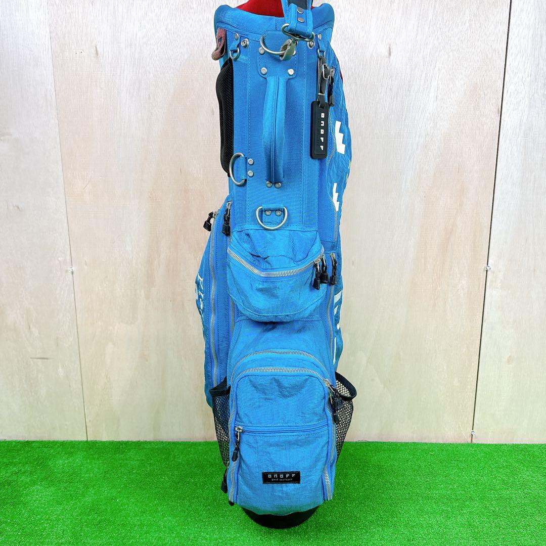 【良品】 ONOFF スタンド式 キャディバッグ 軽量 9.0型 水色