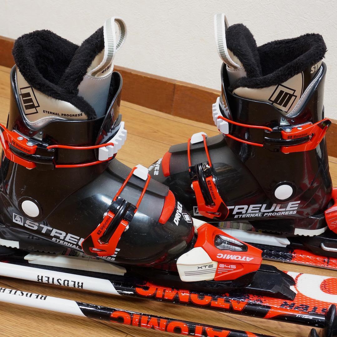 メンテ済 90cm 靴18cm ATOMIC スキーセット