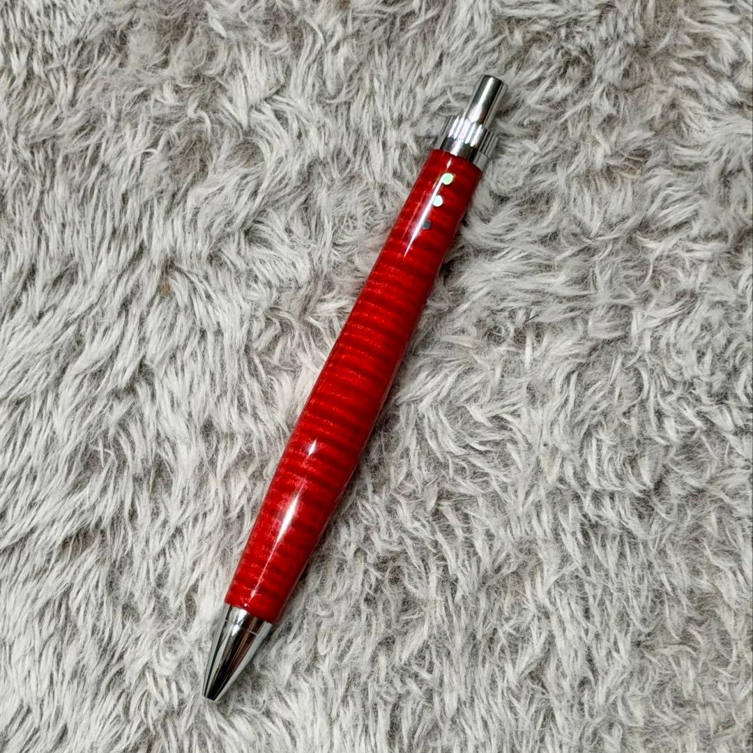 木軸ペン　ラッカー仕上げ　楽器　ギター　赤　紅花