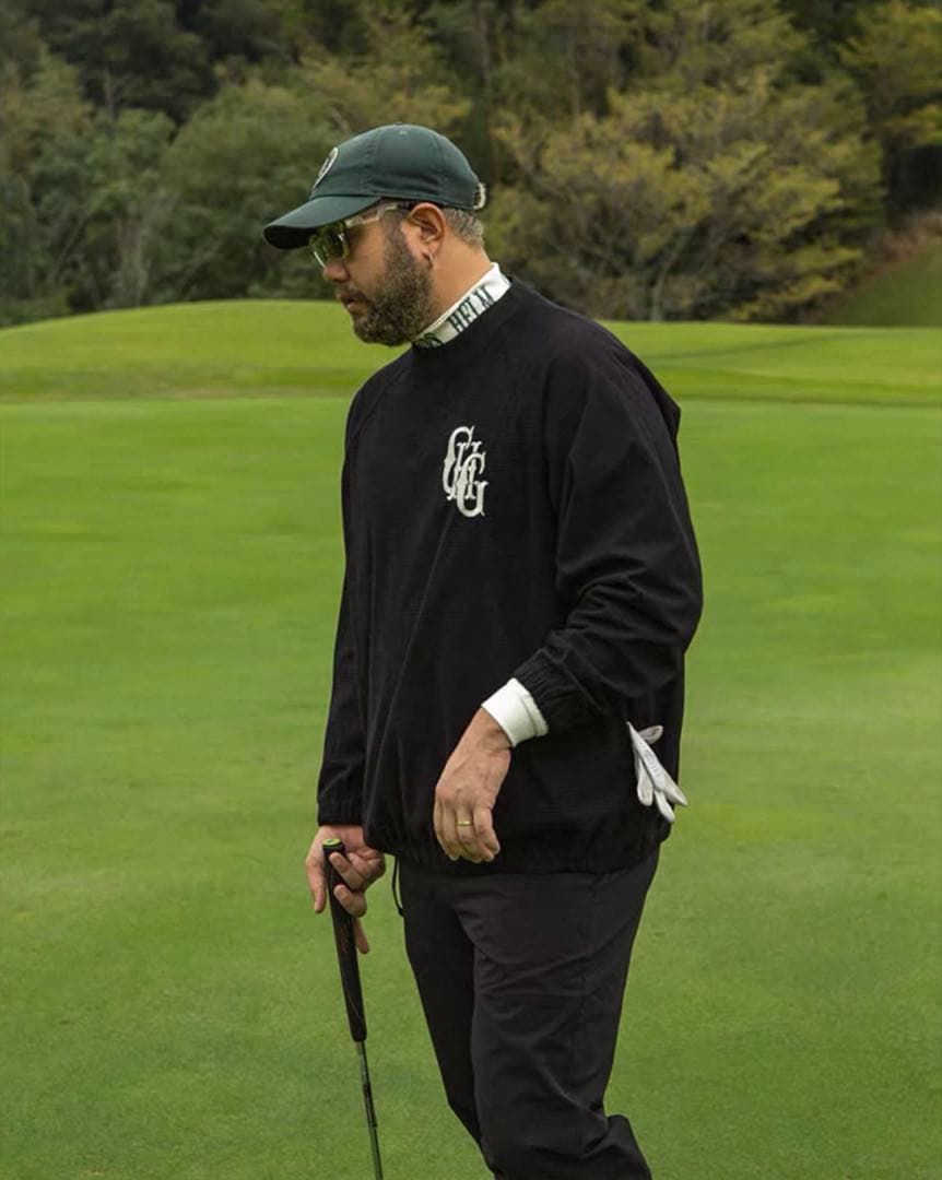 Cph/Golf CLUB WAFFLE P/O JKT 【BLACK】 L