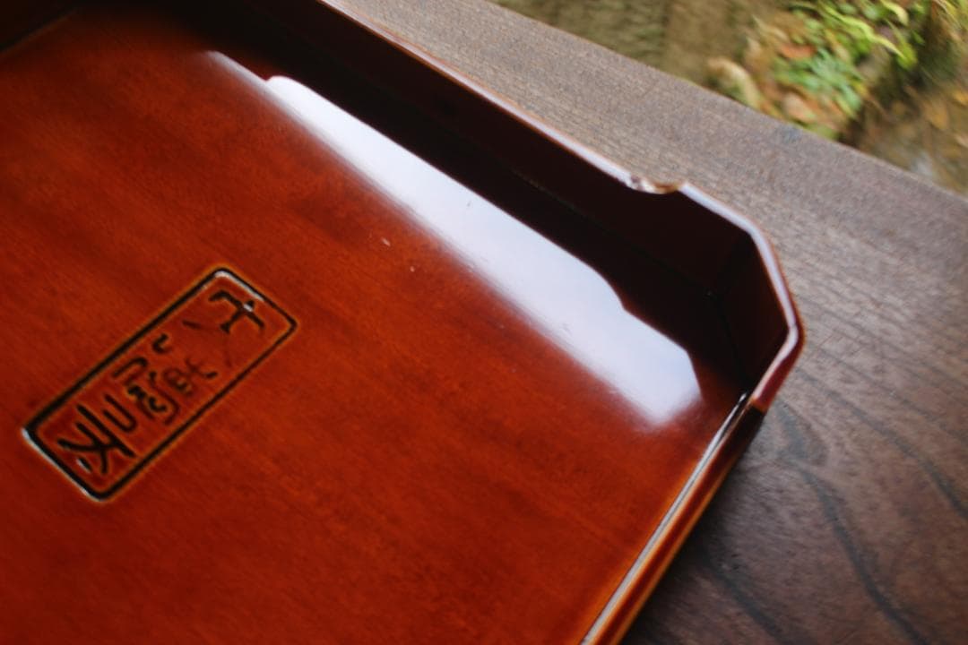 極小傷有！上質拭き漆の美しい春慶塗の大徳寺重（検懐石道具茶道具お重重箱