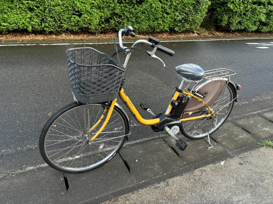 パナソニック ビビ・DX 26型 内装3段 電動自転車　マットミモザ