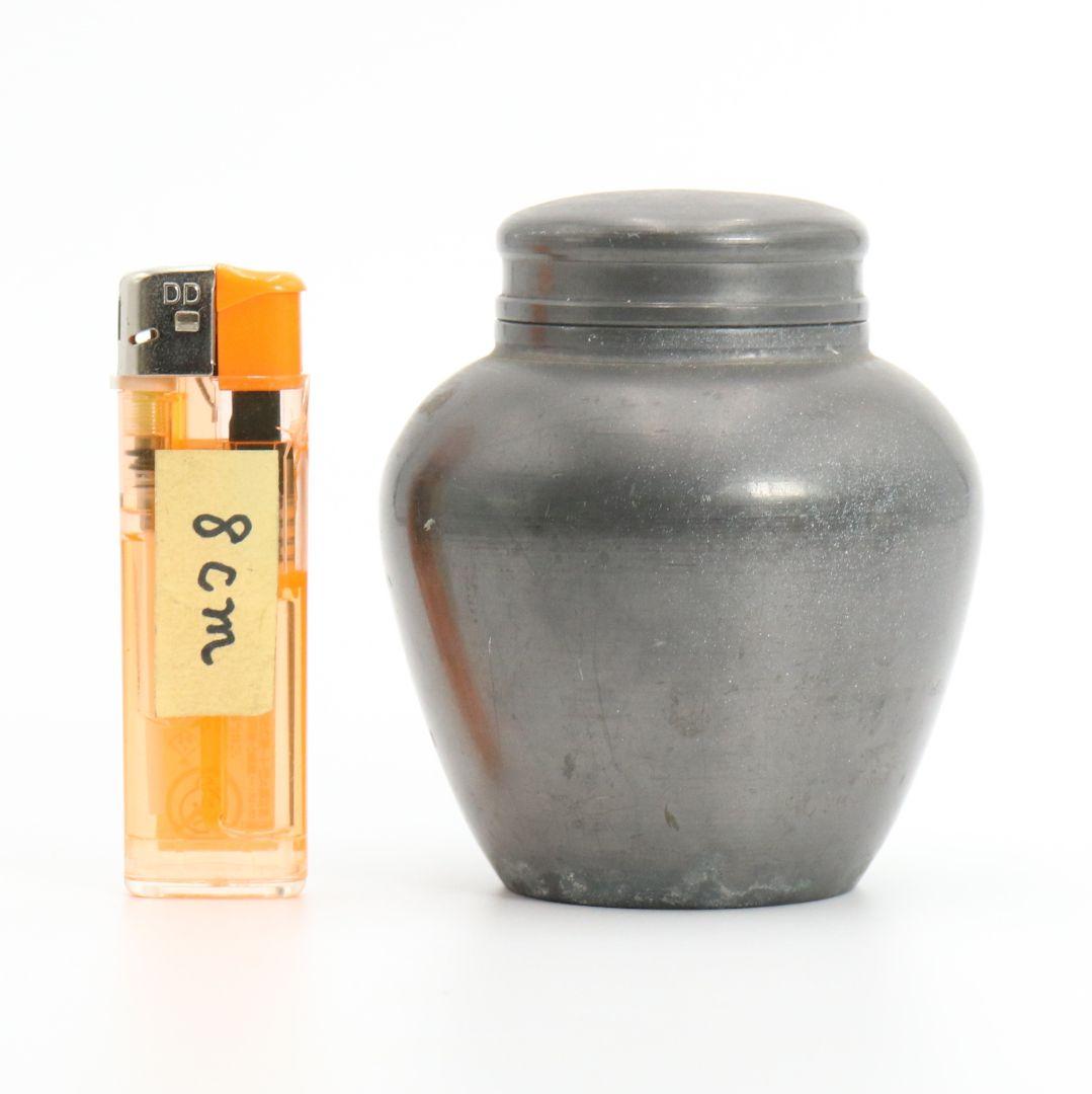 英祥堂造 古錫茶壷 茶心壷 煎茶道具 約328g　V247　BC23