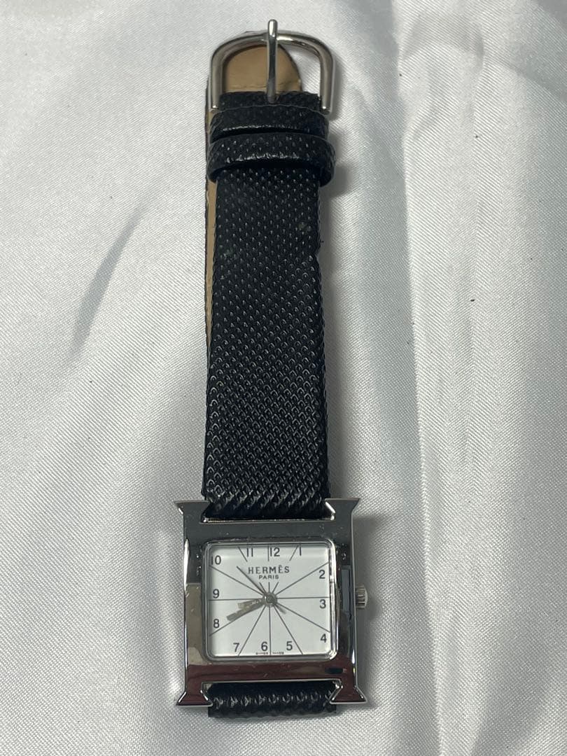 HERMES スクエア型クォーツ腕時計　ノベルティ
