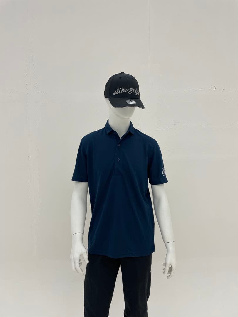 エリートグリップ　無地半袖ポロシャツ　ネイビー　L 新品