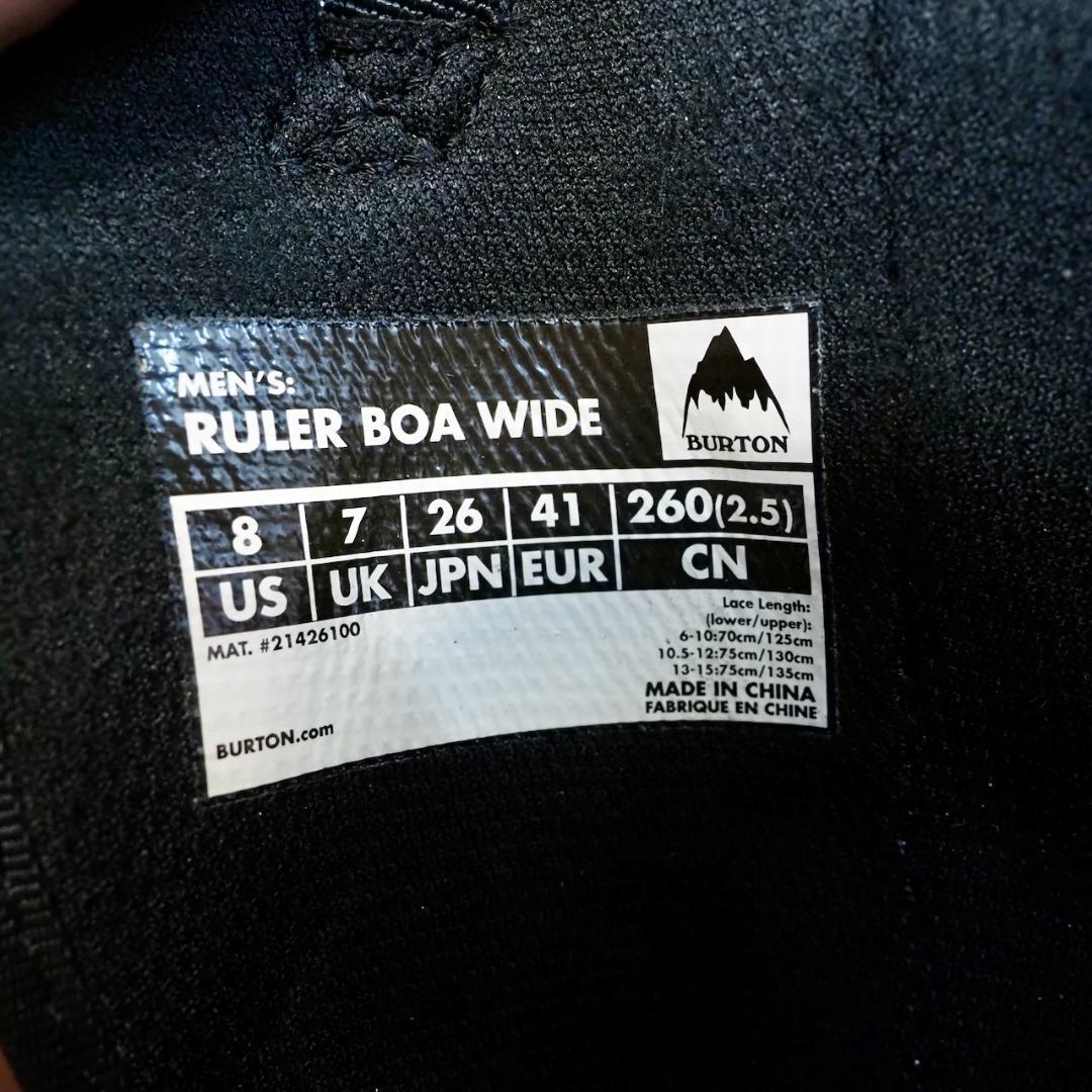 BURTON RULER BOA wide 26cm バートン　ルーラー　ボア