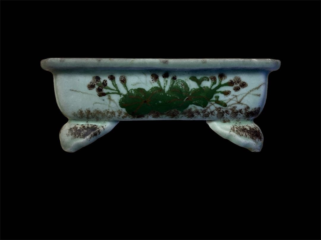 青磁　盆栽鉢 青磁 盆栽　五彩鉢