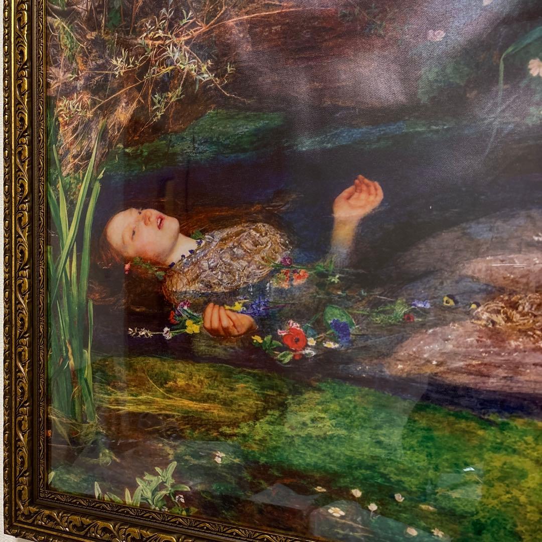 オフィーリア ミレイ　油彩画　額装品　アート