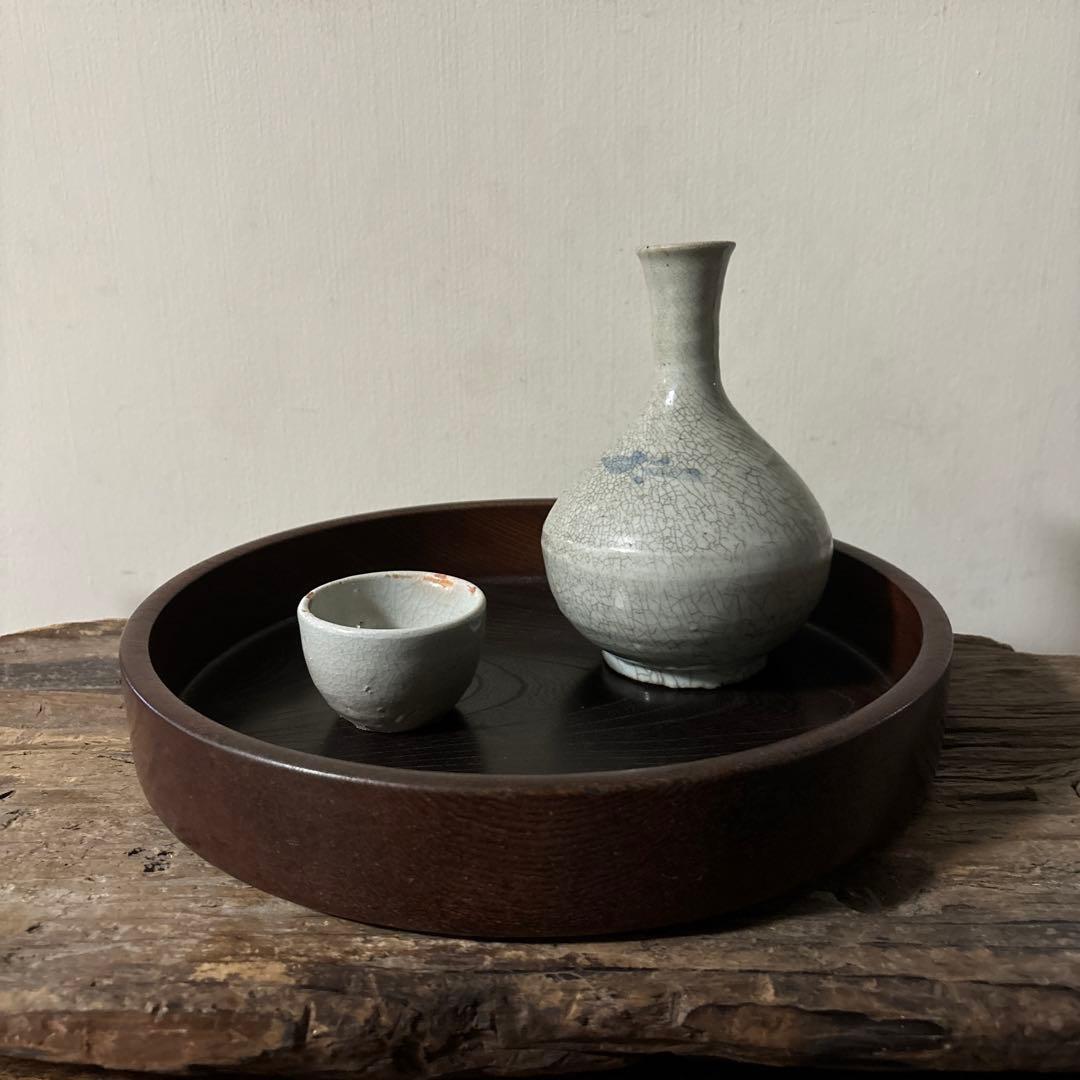 李朝白磁盃　酒器　骨董　アンティーク　古美術　ぐい呑み 　検:白洲正子 秦秀雄