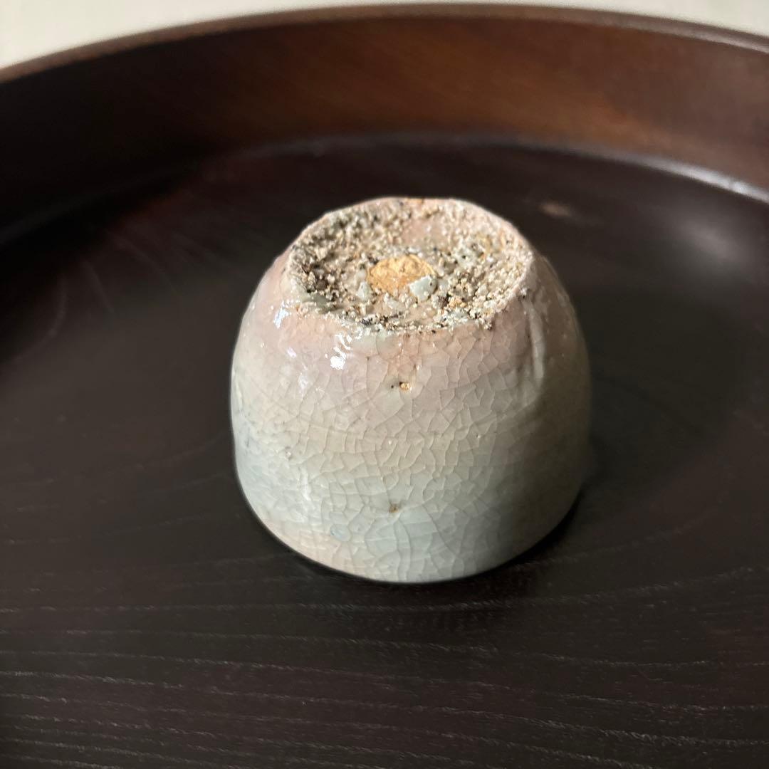 李朝白磁盃　酒器　骨董　アンティーク　古美術　ぐい呑み 　検:白洲正子 秦秀雄