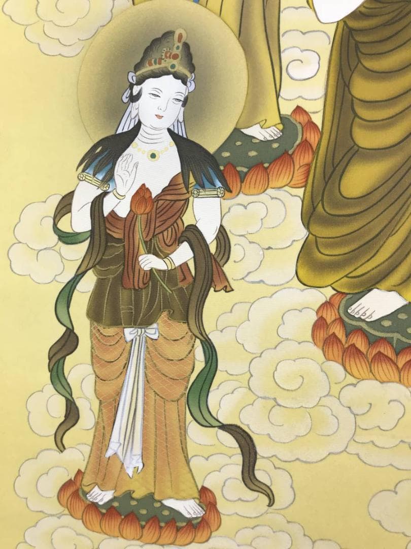 【真作】林伯蘭/十三仏図/法事掛/掛軸☆宝船☆AD-455