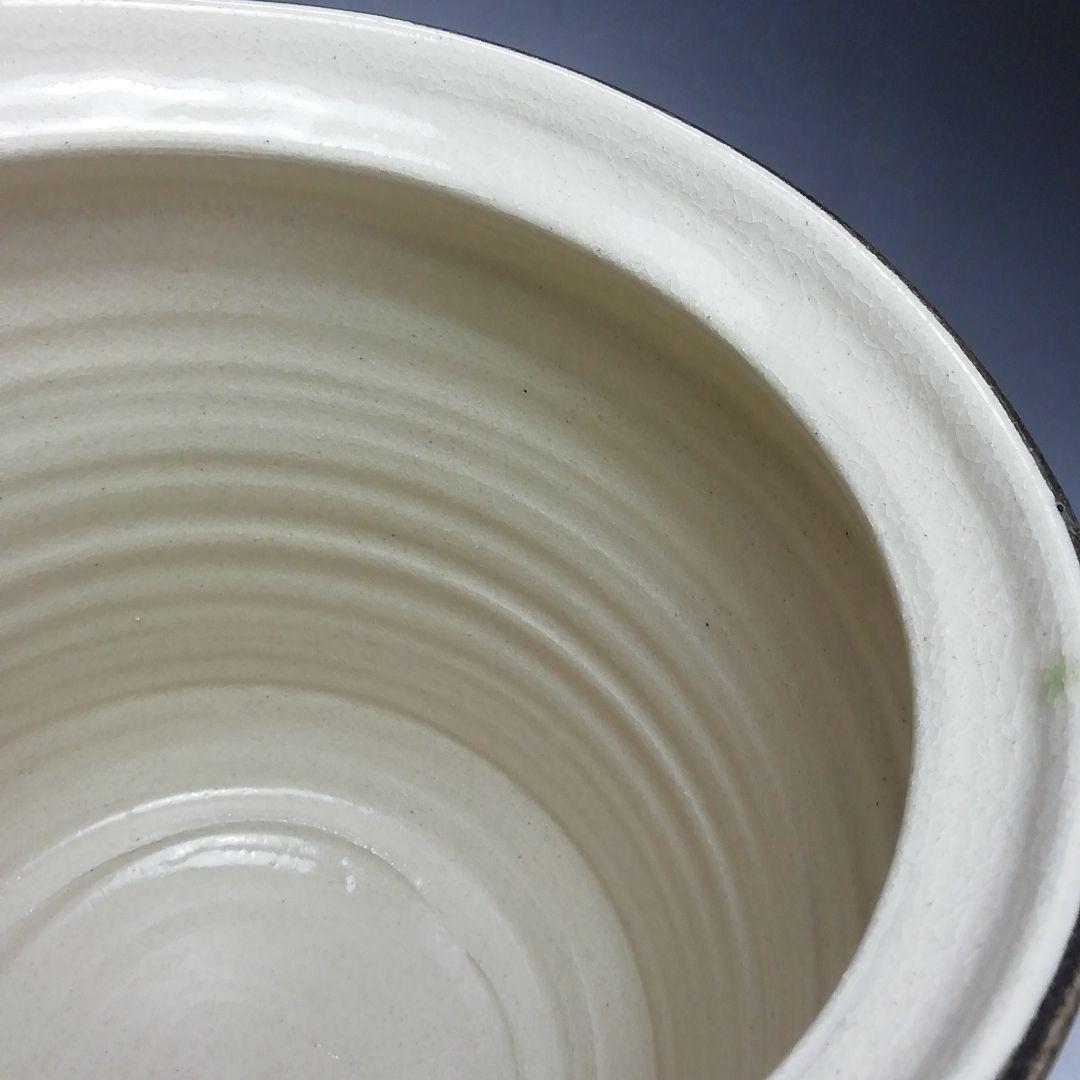 Ｓ６４３　水指　『織部』『山十窯　加藤光右衛門』　共箱　茶道具