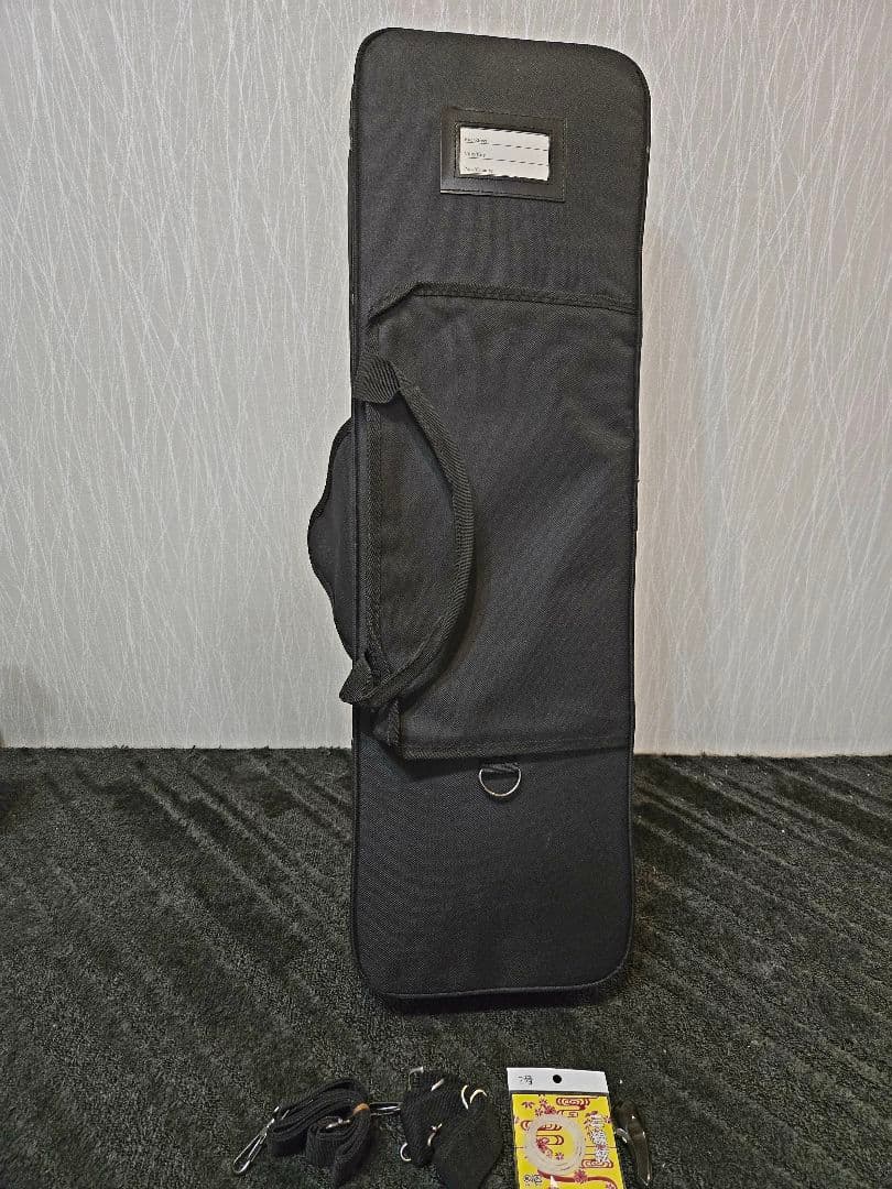 三線 蛇革模様　美品