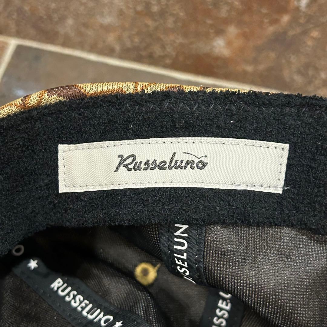 Russeluno MONOGRAM CAP ルチャ　総柄　ベージュ　ブラウン系