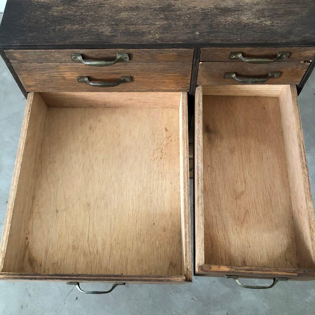 レトロ　アンティーク　昭和　古道具　古家具　古民家　薬棚　薬箪笥　抽斗　引き出し