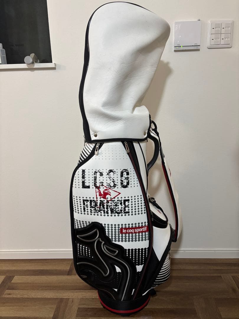 ルコック ゴルフ キャディバッグ 軽量モデル ホワイト 9.5型