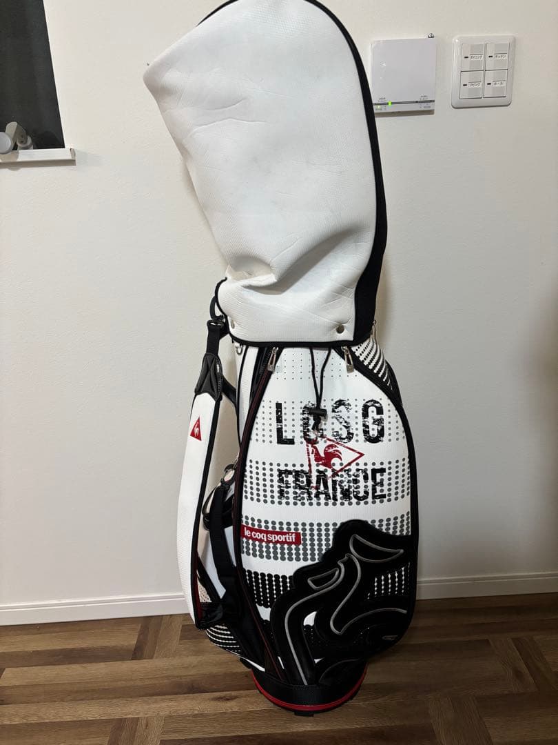 ルコック ゴルフ キャディバッグ 軽量モデル ホワイト 9.5型