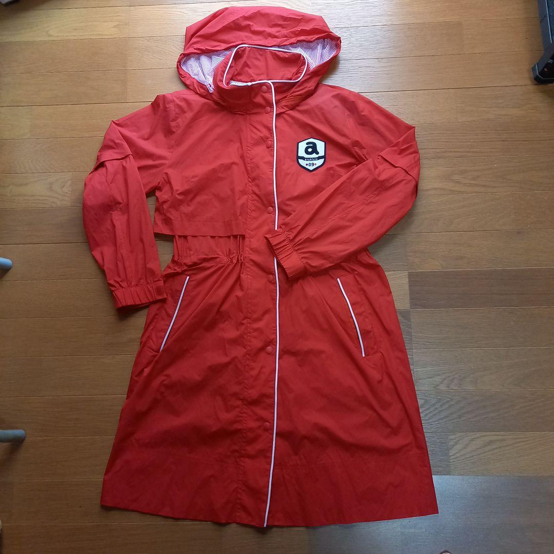 【専用】archivio フード付きレインウェア 2way 赤 収納袋付き 38