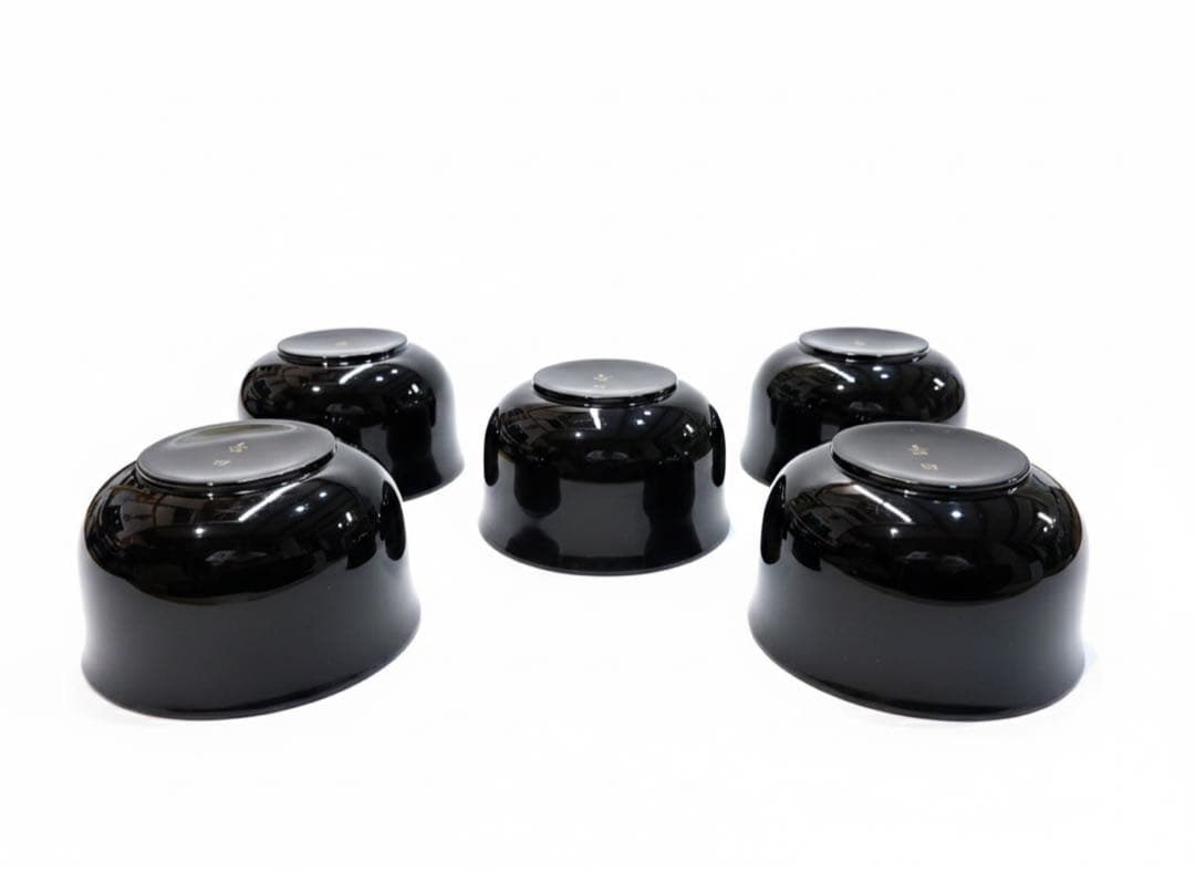 【極美品】輪島塗 お好椀 5客セット 天然木 本漆塗 共箱・ウコン布付