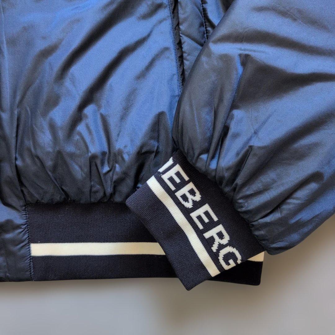 【美品】ジェイリンドバーグゴルフ　リブ袖ロゴデザイン　中綿ダウンジャケット　L