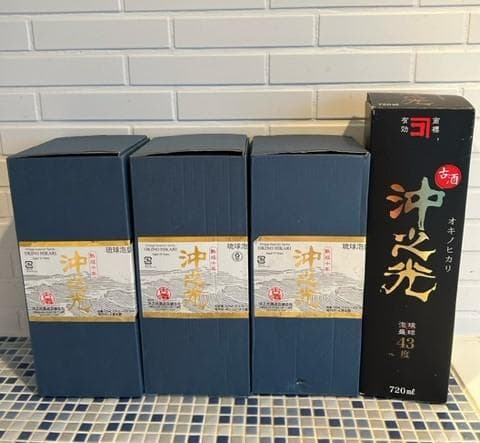 泡盛　沖之光　４本まとめて　経口年数記載なし２本