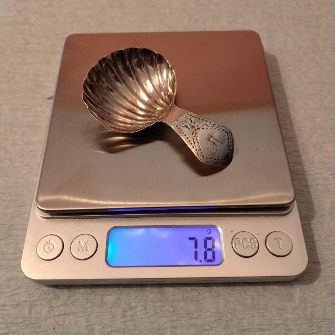 セール（8日まで）　　純銀　ティーキャディースプーン 1793年　直しあり