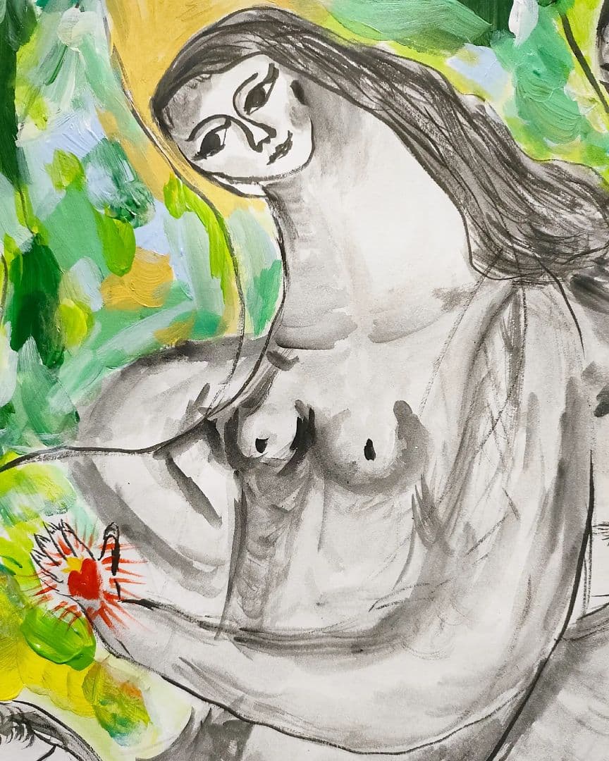 〚原画〛Love painting（水彩画、アクリル画、自作絵画、オリジナル）