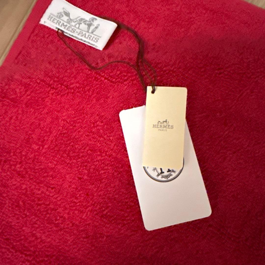 新品未使用✨HERMES エルメス　ゲストタオル　ステアーズ ピンク