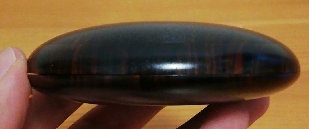 人間国宝　川北良造作　縞　黒檀　春秋　蒔絵　香合　共箱　茶道具