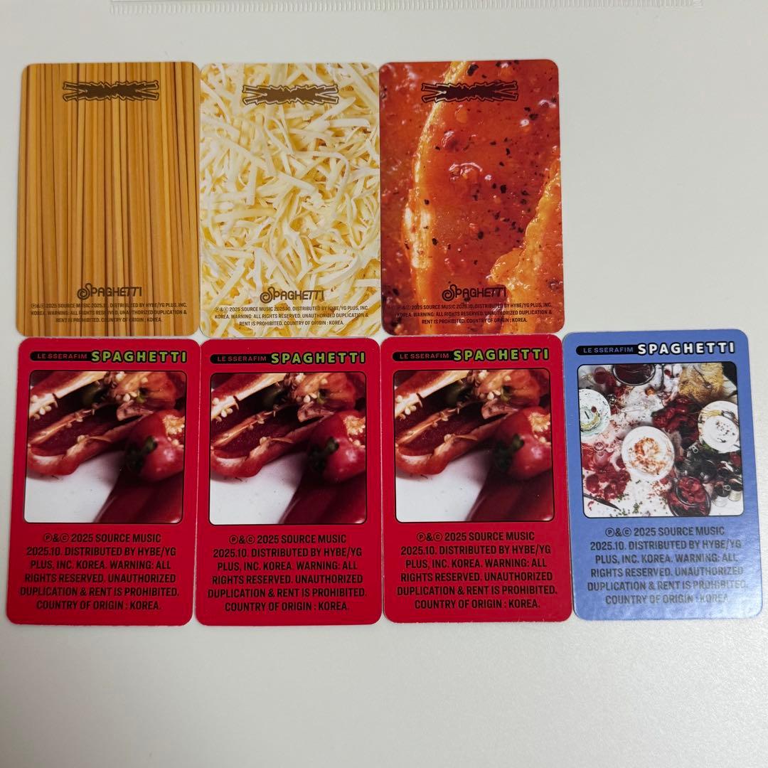 LESSERAFIM ルセラ SPAGHETTI 封入トレカ コンプ ウンチェ