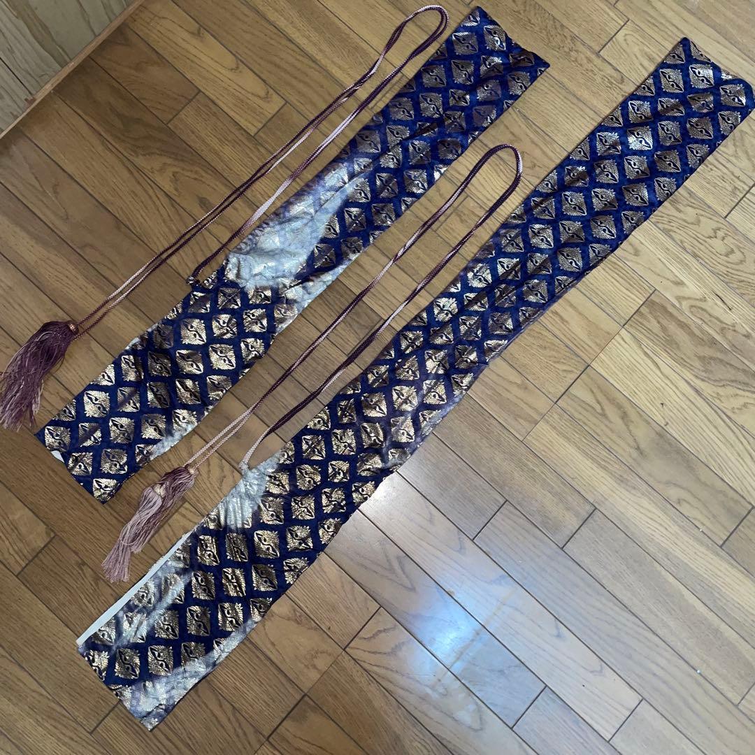 ユ*ン様 武蔵拵 模造刀 大小セット 二十四代藤原兼房作 刀袋・台座付