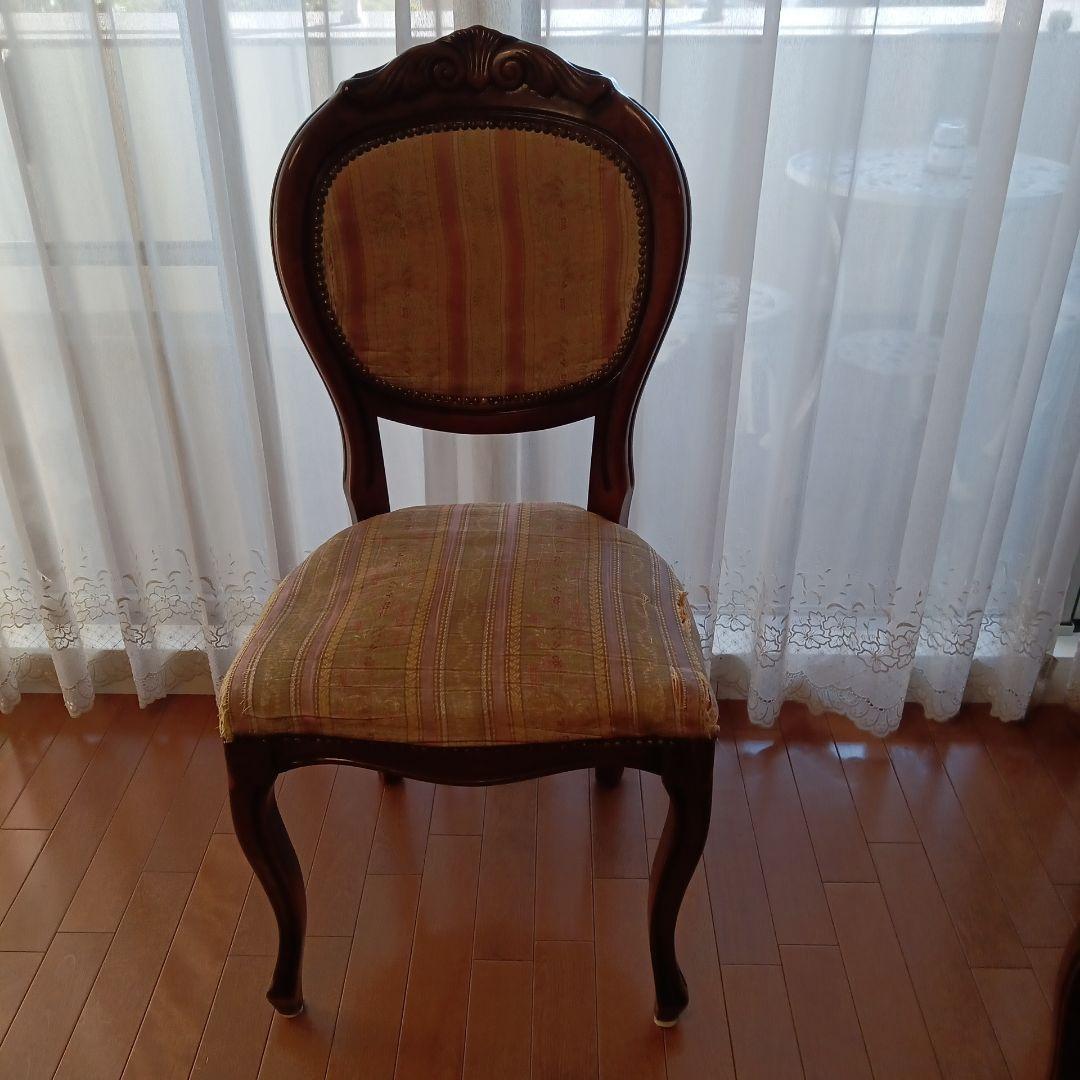 ①アンティーク★チェア★ヴィンテージ★ピンク★たのメル便込みダイニングチェア