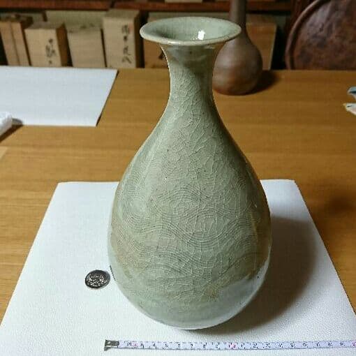 人間国宝 松井康成 花入れ 花瓶 フラワーベース