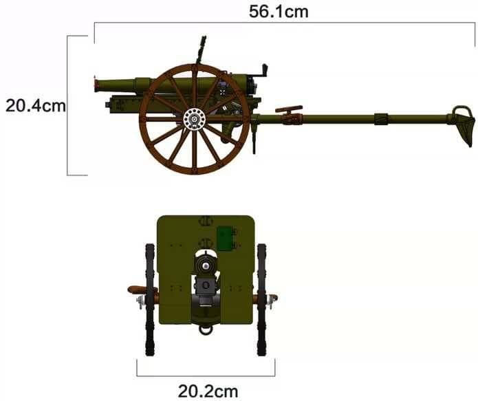 １/6スケール　手作　四一式山砲　模型レプリカ　新品