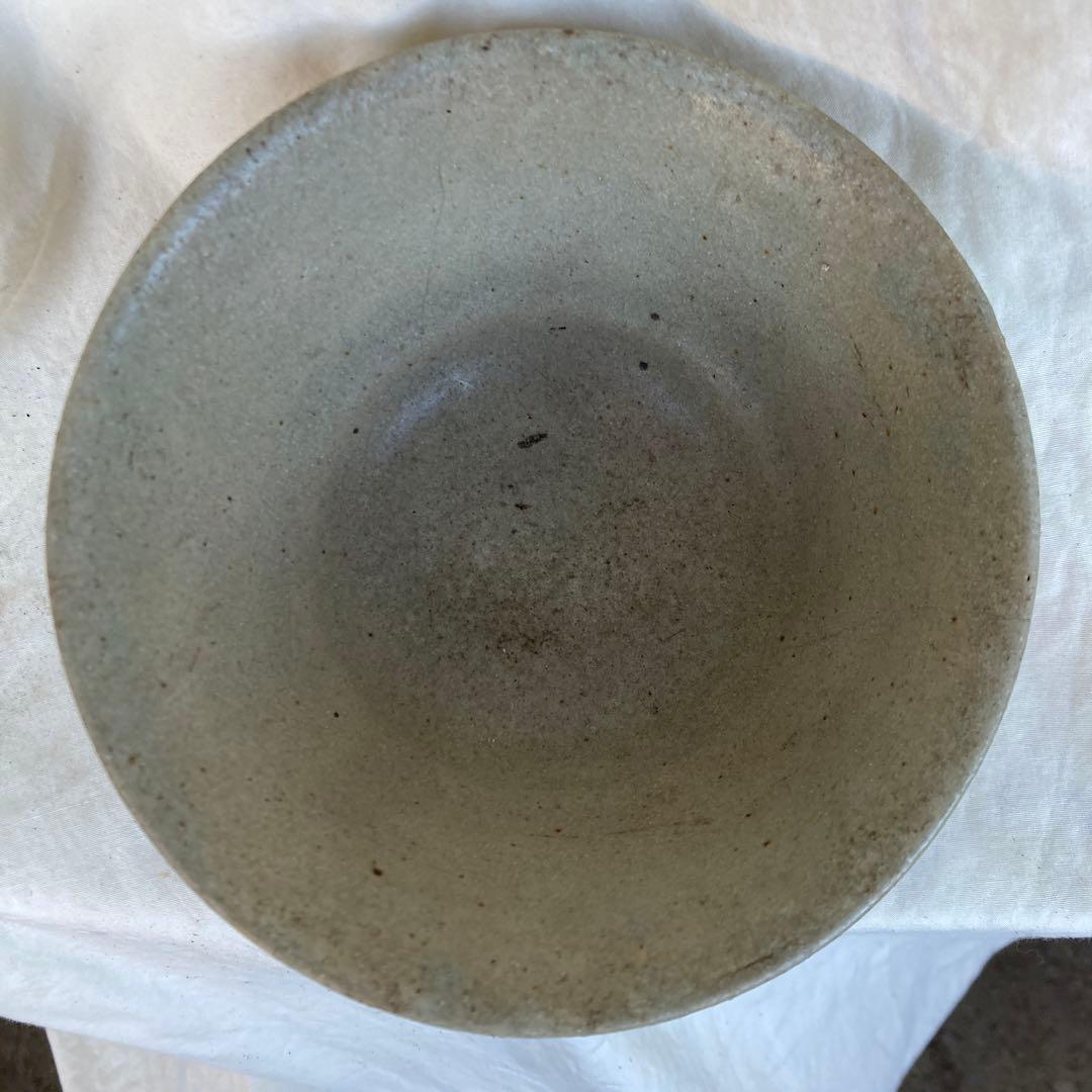グレー 陶器 茶碗 約15cm