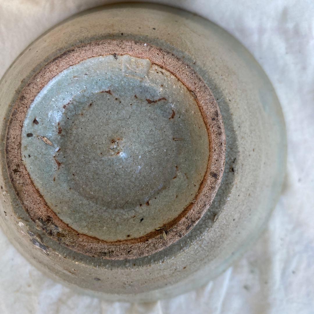 グレー 陶器 茶碗 約15cm