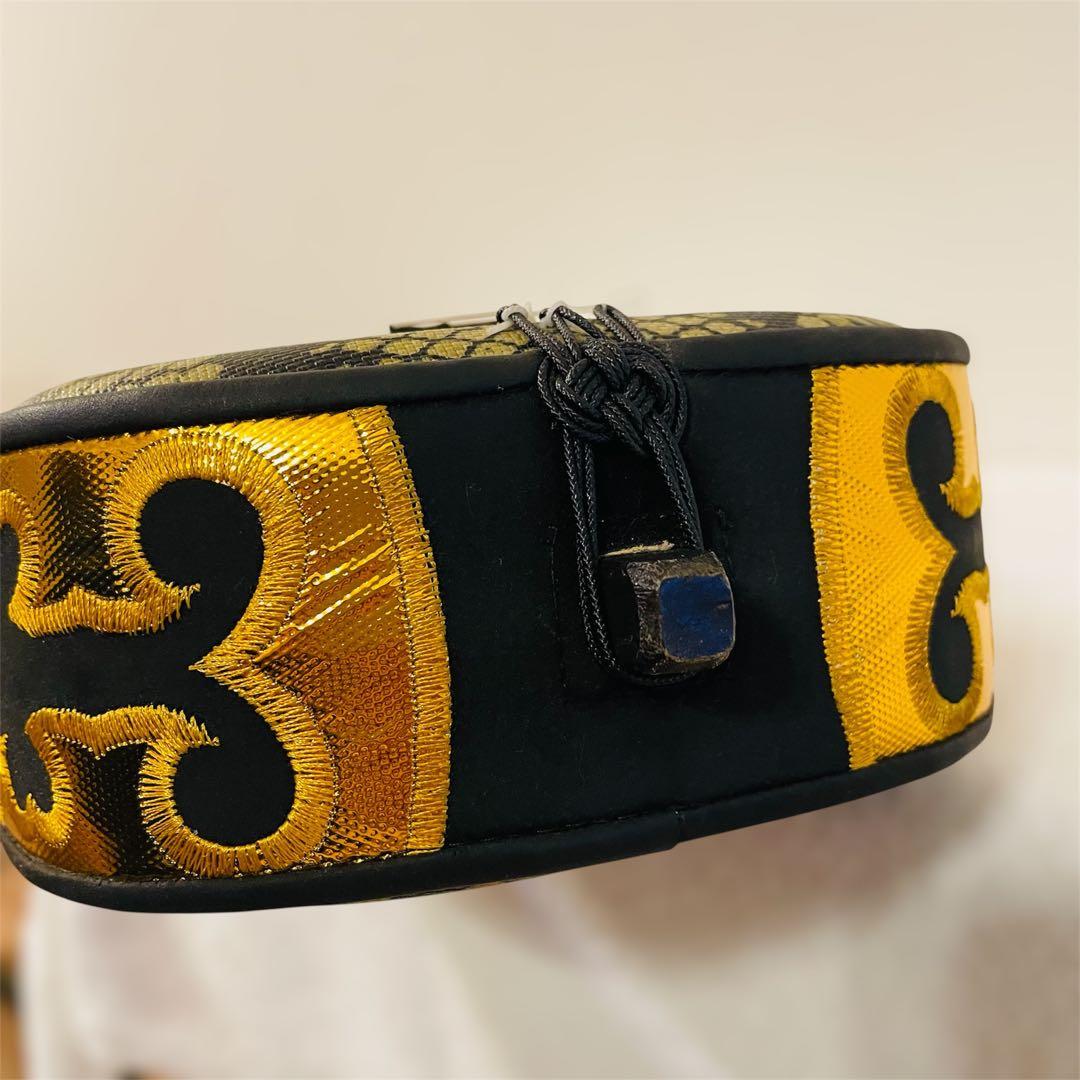 【美品】沖縄三線 人工皮革 蛇柄 胴巻き カラクイ全木　初心者向け